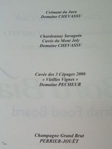 2011 11 24 - Chateau du Mont Joly à Sampans - Catherine et Romuald Fassenet - le menu du déjeuner (2)