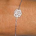 c) Argent massif et zirconium rose / Silver and zirconium