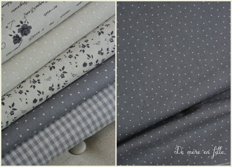 gris pois blancs