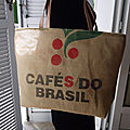 Tote Bag Maxi XXL Sac De Plage Familial Wax Et Toile De Jute Brasil