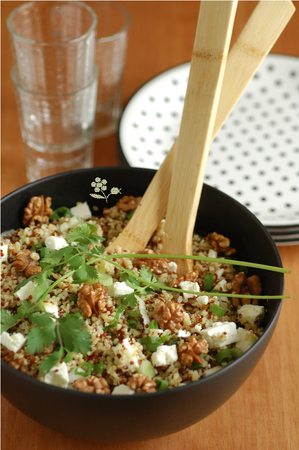 Salade boulgour, quinoa, feta, noix_1