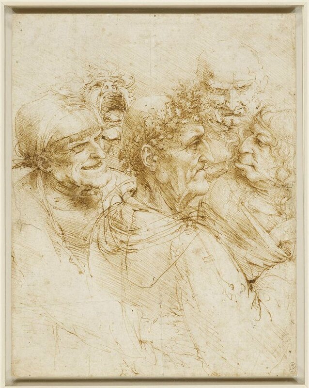 Leonardo Da Vinci, Five grotesque heads, ca 1493