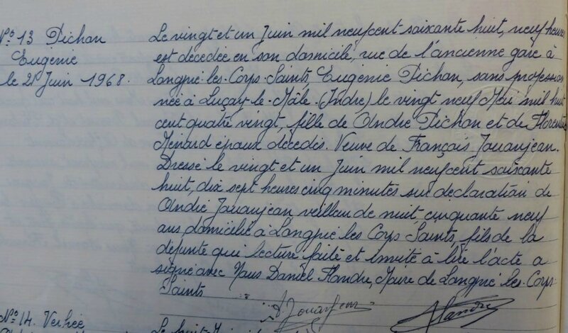 1978 D Eugénie Pichon à Longpré les corps saints