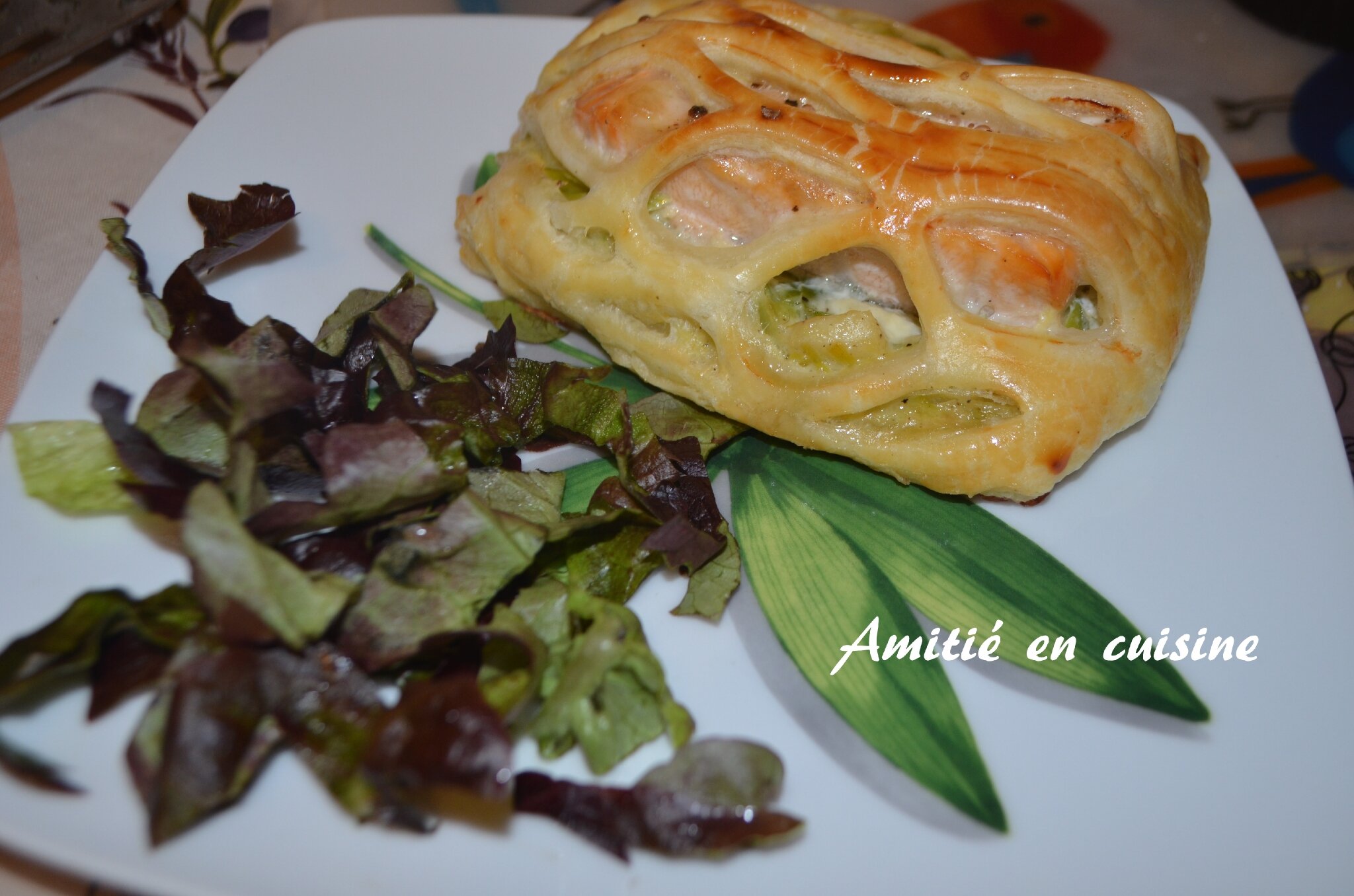 Feuilleté saumon et poireau - amitie en cuisine