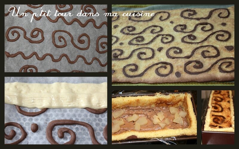 Bûche poire chocolat relief3
