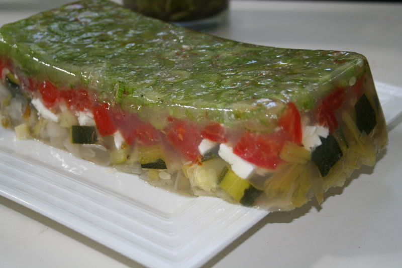 Terrine de légumes à l'agaragar trop fastoche