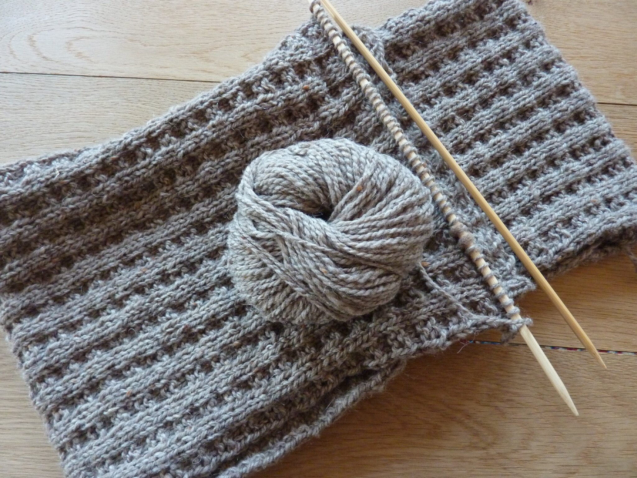 comment tricoter echarpe homme