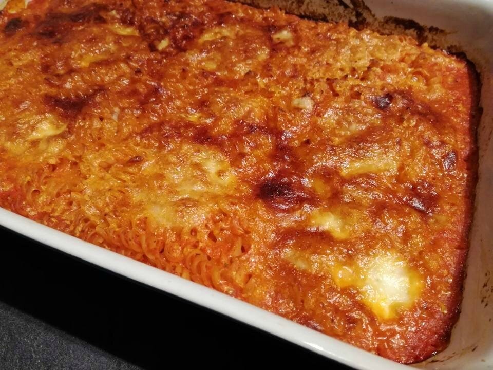 Gratin de pâtes à la sauce tomate (maison) A vos fours avec Sandra C