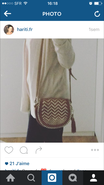 Sac on sale besace crochet