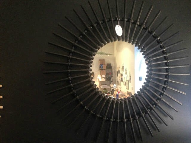 miroir rotin noir Ligne12