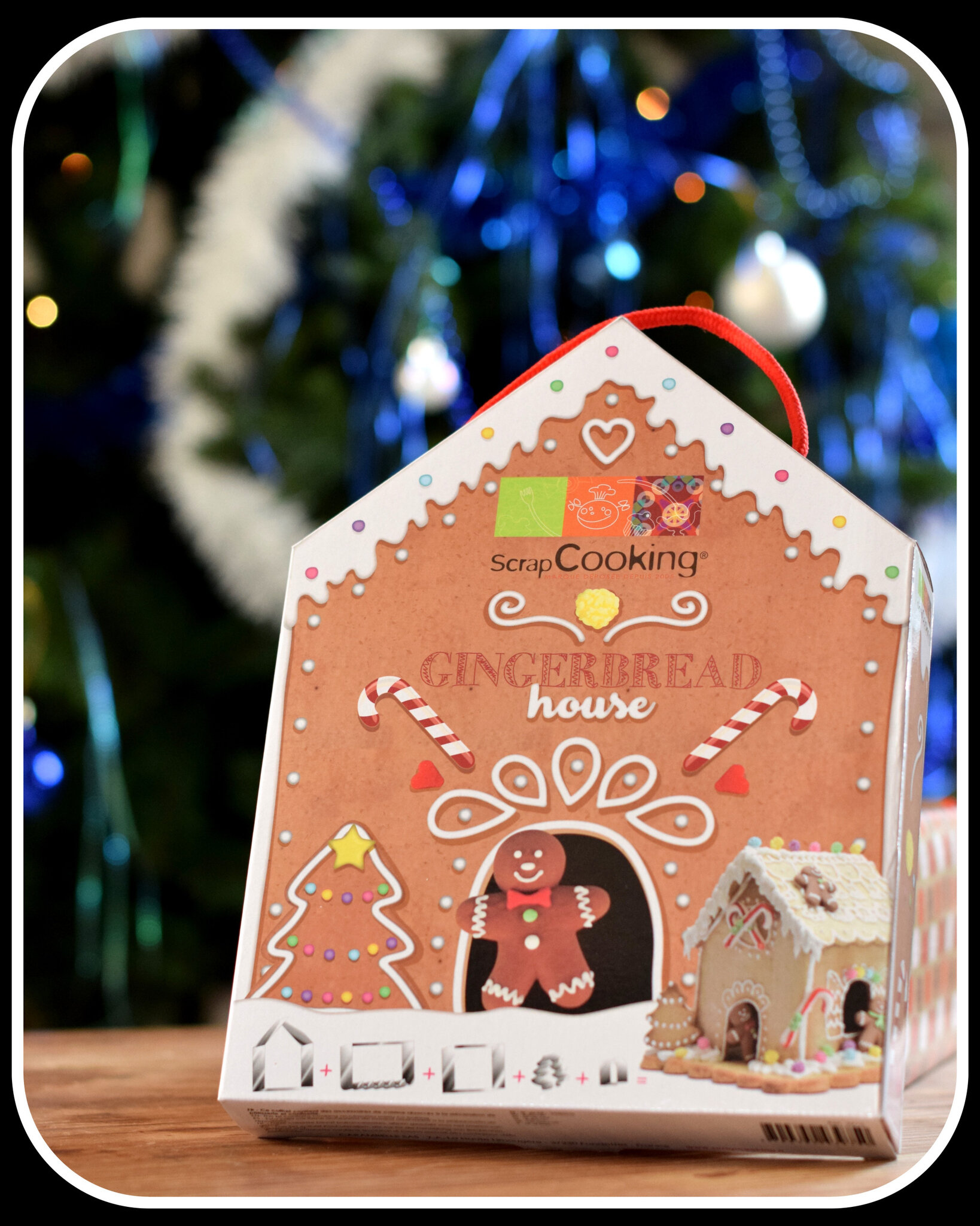 Feutre GINGERBREAD HOUSE CHRISTMAS TREE Hanging Décoration Fait Main cousue main