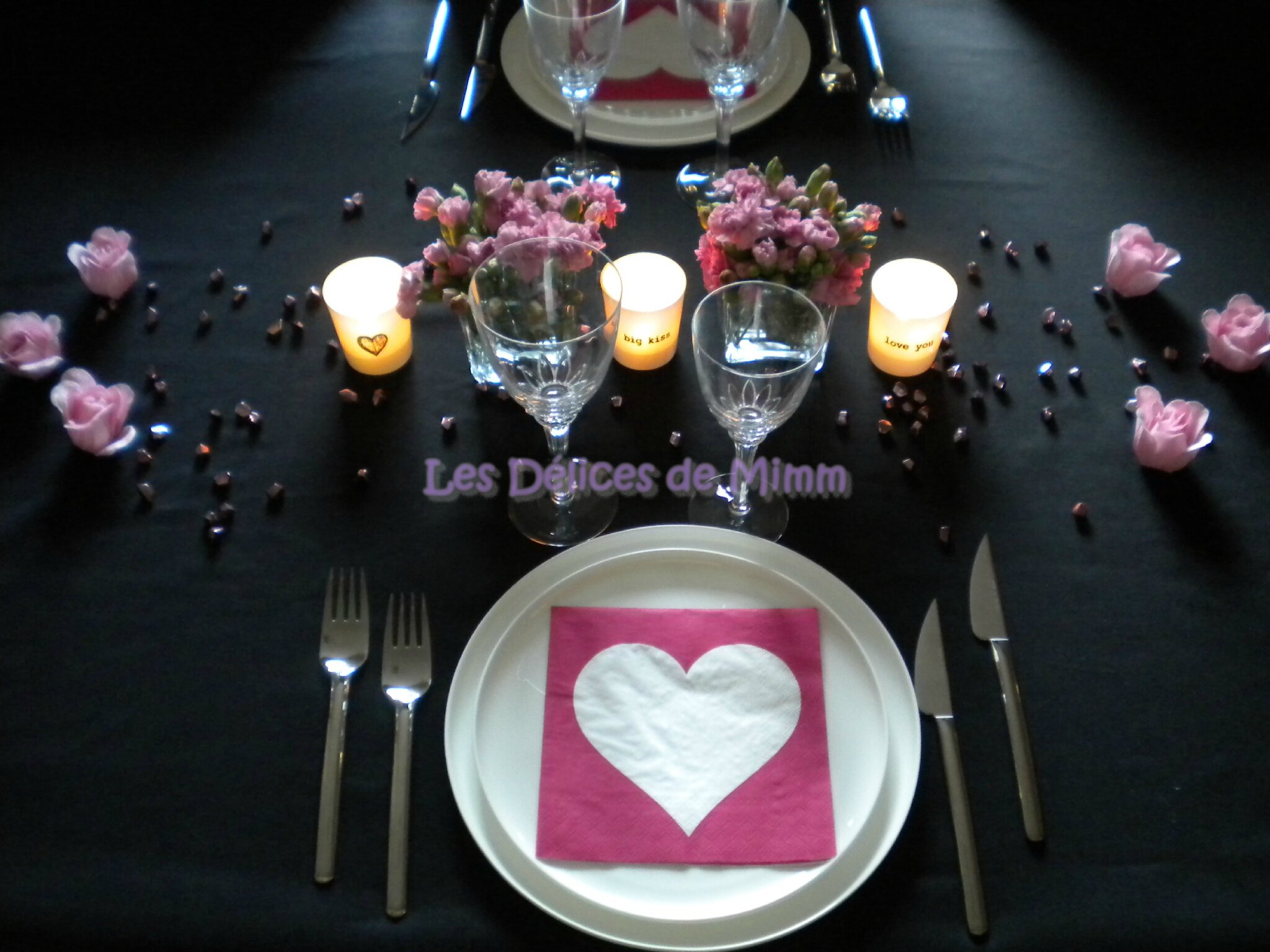 Une table pour la Saint-Valentin, 50 nuances de rose 7