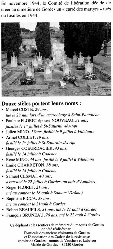 Page 4-Guide 2015 des Sentiers de Mémoire du Maquis de Gordes