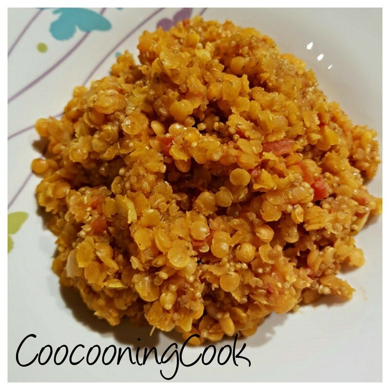 lentilles corail et quinoa au curry