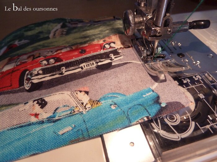 91 Blog CAL Crochet Granny Square Voiture Fifties Rétro Tissu 3