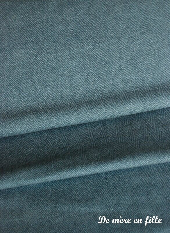bleu acier chevrons