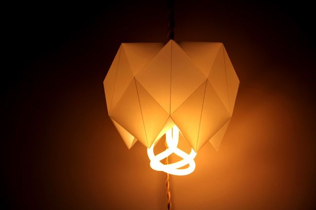 Diy papier : un abat jour en forme de fleur tête d'ange Lustres désign Papier