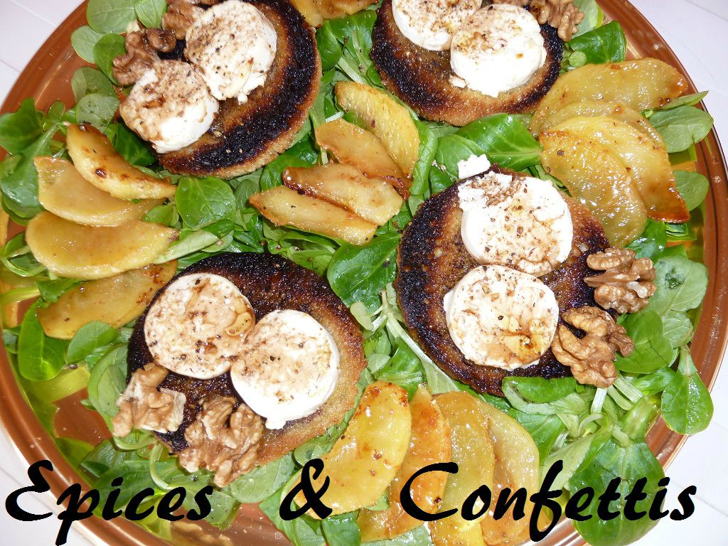 SALADE DE CHÈVRE CHAUD EPICES & CONFETTIS