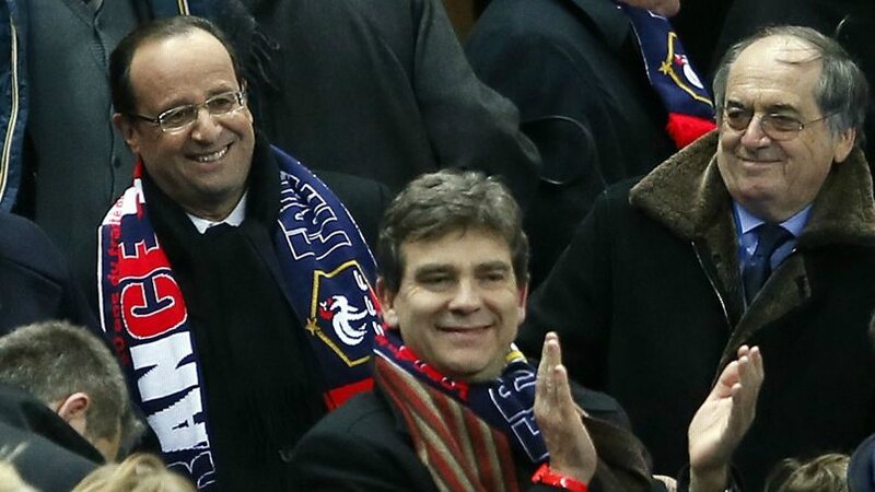 Hollande, Le Graêt, Montebourg foot