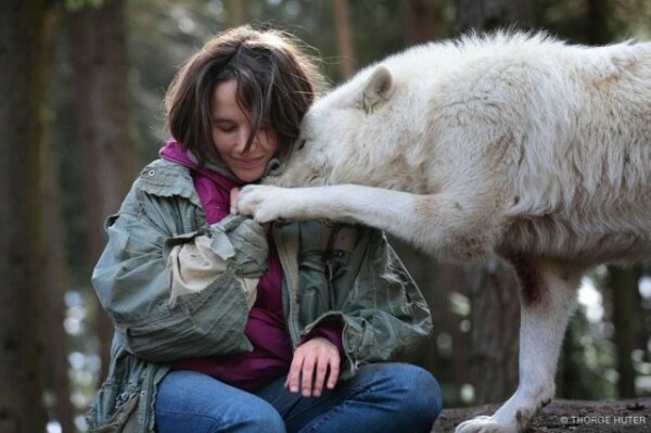femme et loup