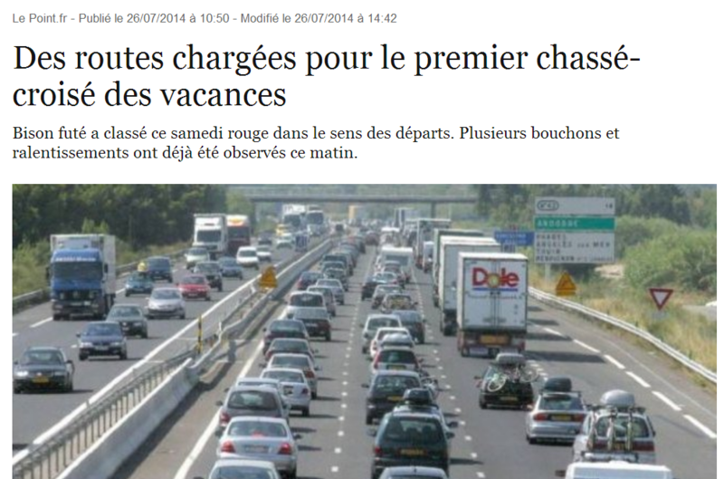 routes chargées