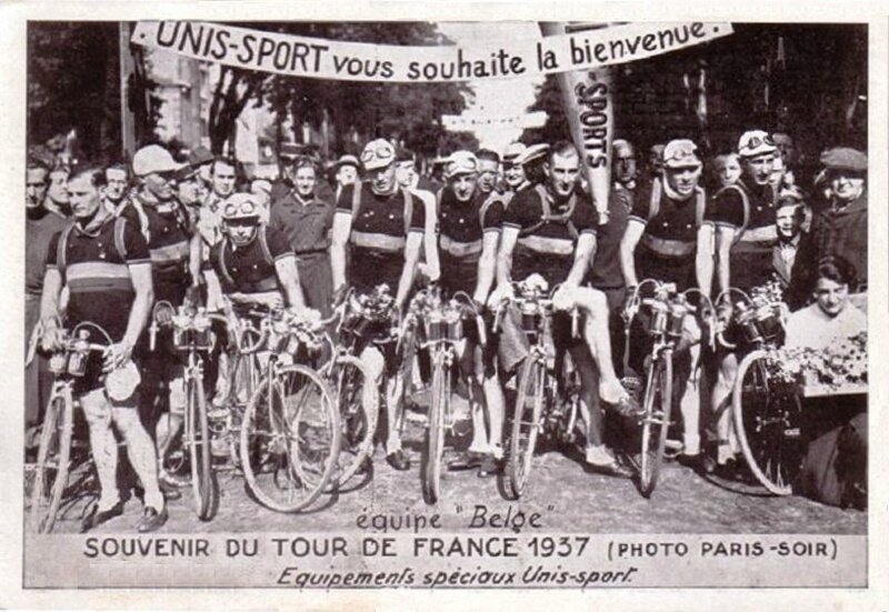 CPA Tour de France 1937 Equipe Belgique