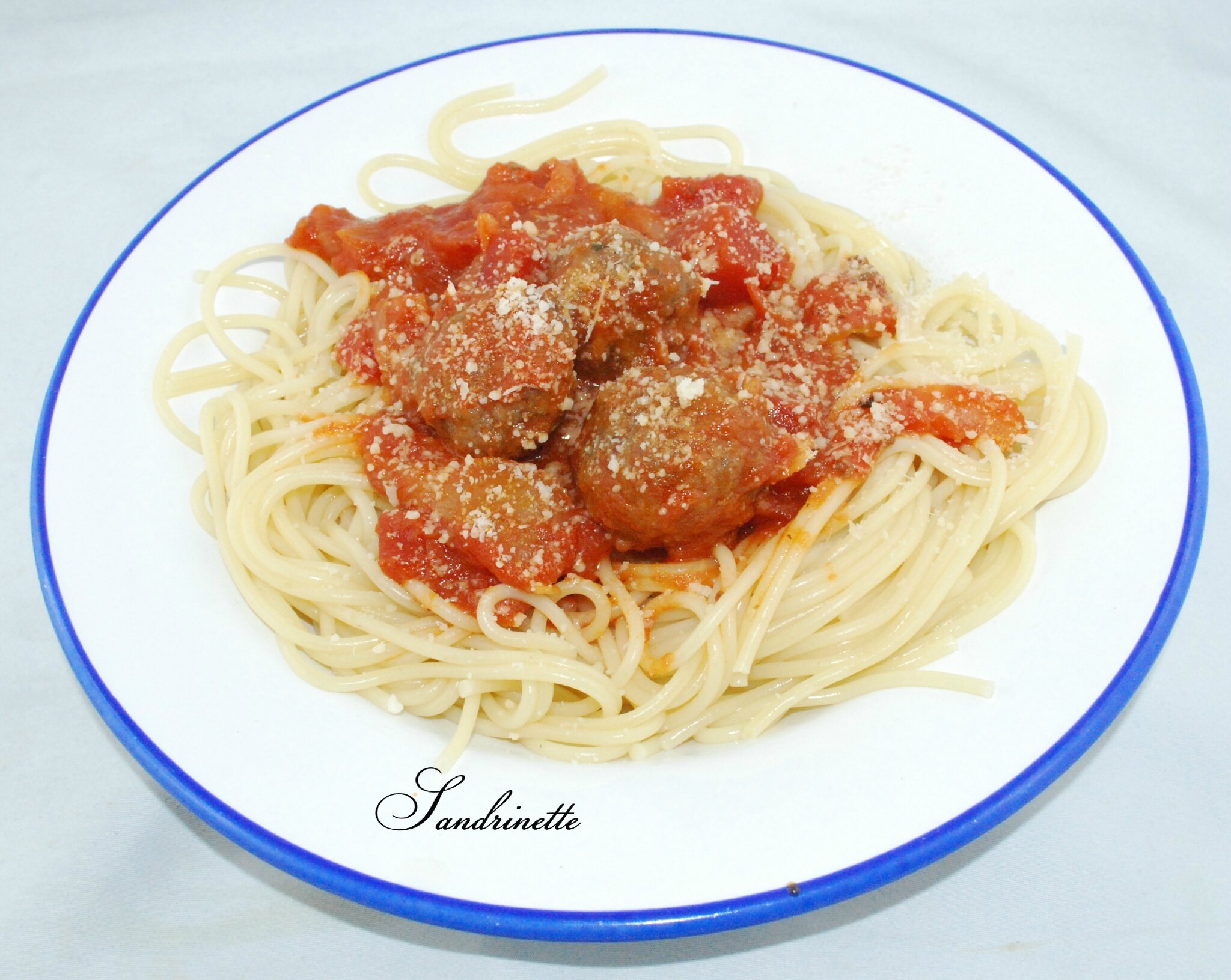 Spaghetti familial avec boulettes de dinde