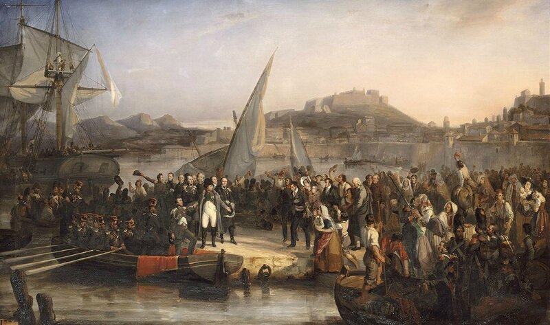 napoléon 1er quittant l'île d'elbe 26 février 1815 joseph beaume 1796 - 1885