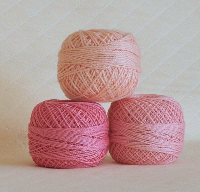 coton perlé rose