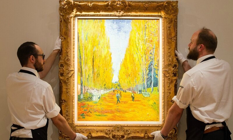 L’allée des Alyscamps by Vincent van Gogh is unveiled at Sotheby’s in London on Friday