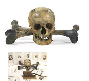 A Skull-and-Bones ballot box. American, 19th century. Photo