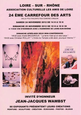 CARREFOUR DES ARTS - LOIRE SUR RHONE - 24 & 25 NOVEMBRE 2012