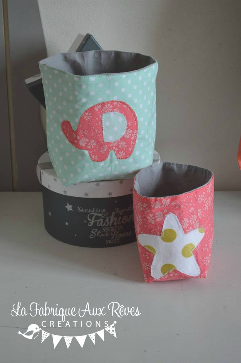 Décoration chambre bébé fille éléphant étoiles oiseaux corail ...