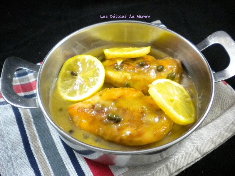 Filets de poulet, sauce au citron et aux câpres 2