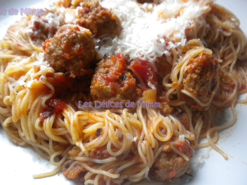 Spaghettis à la saucisse italienne 2