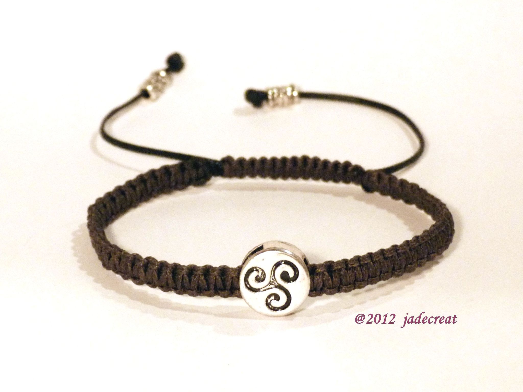 Bracelet tibétain, Réf. Br 015. , anthracite ,