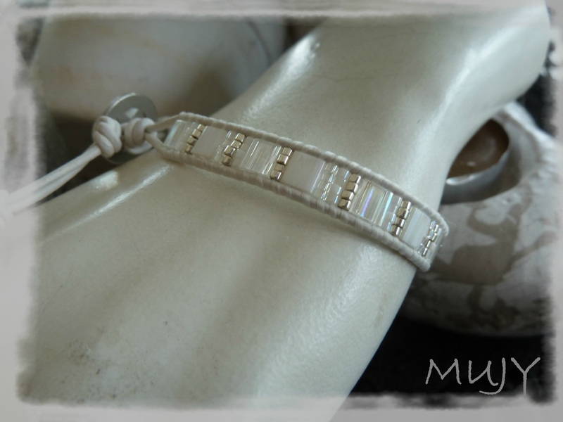 bracelet wrap1 tour blanc détail