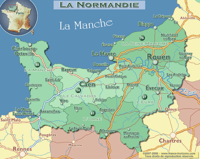 carte de normandie