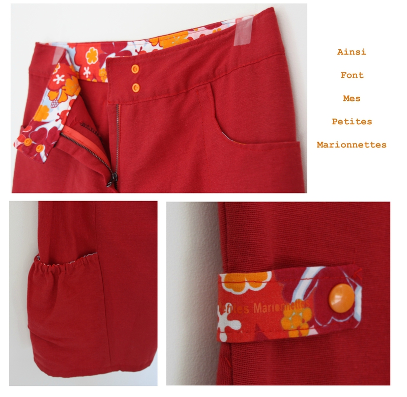 pantalon toile rouge 4