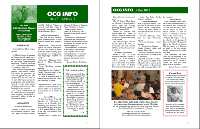OCG Info juillet 2015