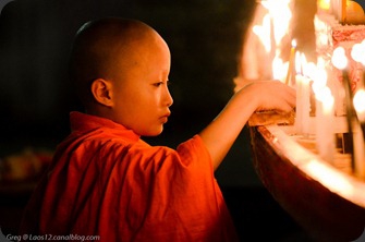 Laos Luang Prabang monk kid