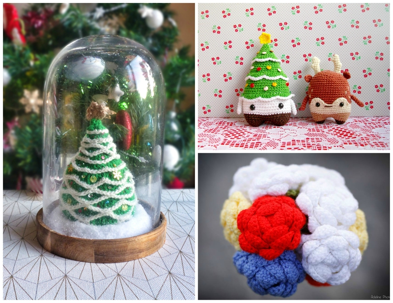 sapin-crochet-bouquet-mariée-lalylala-winter-noël-sapin-renne