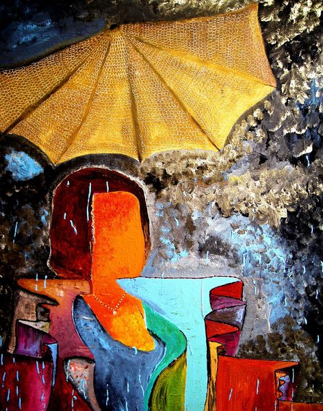 la femme parapluie