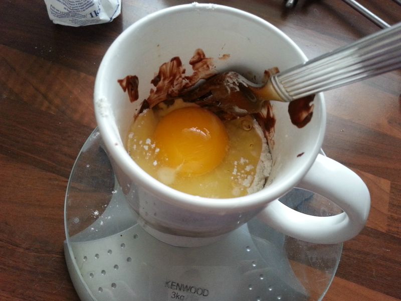 mugcake oeuf farine