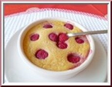 flan à la semoule et framboises flan à la semoule et framboises