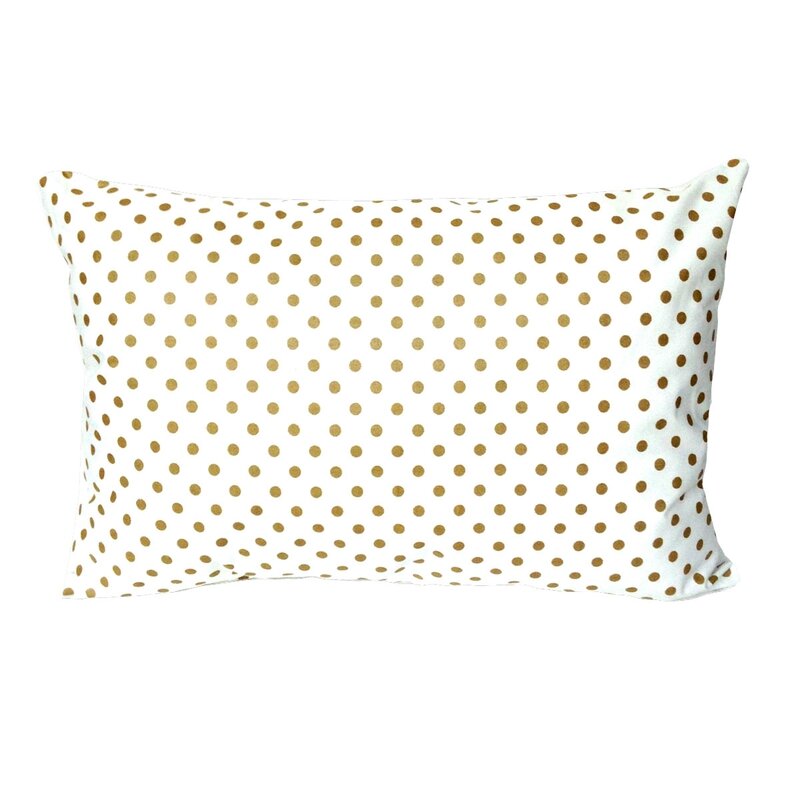 Coussin-blanc-pois-dorés