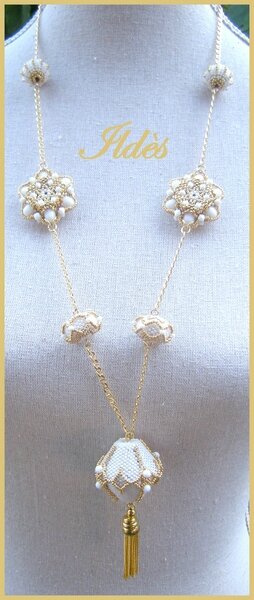 collier haliguen sirius kermorvan mini flora blanc or 1