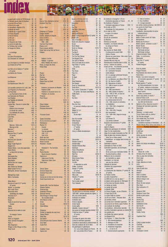 Revue Animeland Index Revue Animeland100 200404 03