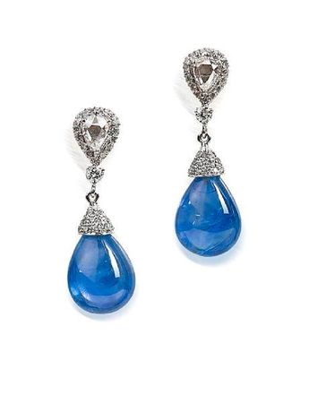 A_pair_of_sapphire_and_diamond_earrings