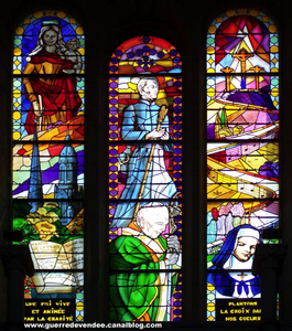 Le Marillais vitrail du Pere de Montfort